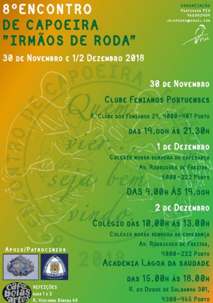 Porto: Encontro “Irmãos de Roda” Eventos - Agenda Portal Capoeira 3